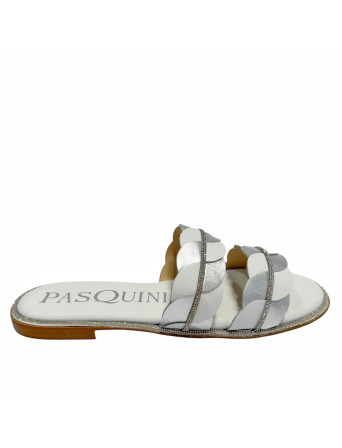 Босоніжки Pasquini 2958 bianco/argento