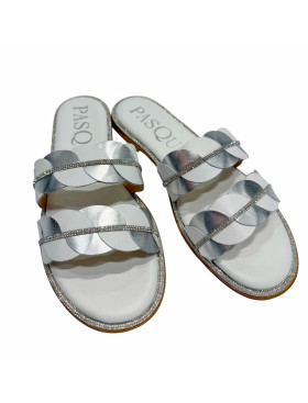 Босоніжки Pasquini 2958 bianco/argento
